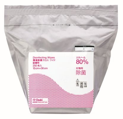 オオサキ メディカル環境除菌クロス ワイド詰替用 1袋（250枚入り）