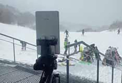 スキー場での動作実験